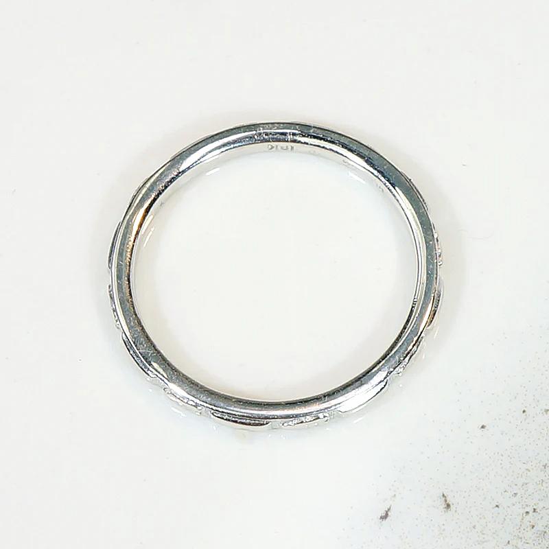 Clean Lined "Orange Blossom" White Gold Band