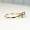 Retro Diamond Engagement Ring in Gold & Palladium