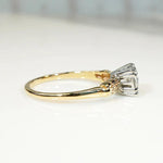 Retro Diamond Engagement Ring in Gold & Palladium