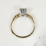Retro Diamond Engagement Ring in Gold & Palladium
