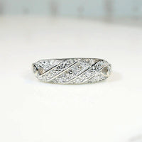 "Customized" Sparkling Diamond Band in White Gold