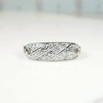 "Customized" Sparkling Diamond Band in White Gold