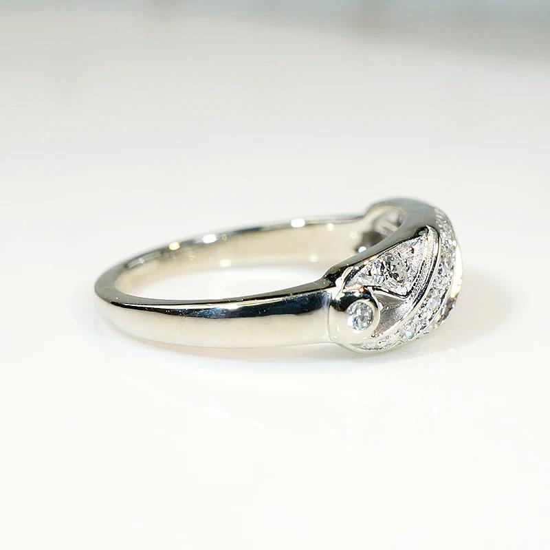 "Customized" Sparkling Diamond Band in White Gold