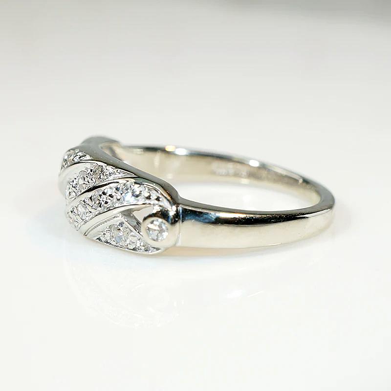 "Customized" Sparkling Diamond Band in White Gold