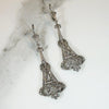Stunning European Silver & Marcasite Drop Earrings