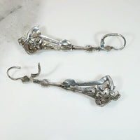 Stunning European Silver & Marcasite Drop Earrings