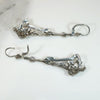 Stunning European Silver & Marcasite Drop Earrings