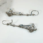 Stunning European Silver & Marcasite Drop Earrings