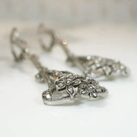 Stunning European Silver & Marcasite Drop Earrings