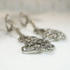 Stunning European Silver & Marcasite Drop Earrings