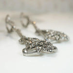 Stunning European Silver & Marcasite Drop Earrings