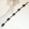 Moody German Art Deco Agate & Marcasite Bracelet