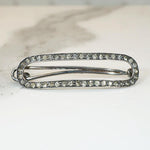 Lovely Edwardian Barrette in Sterling & Paste