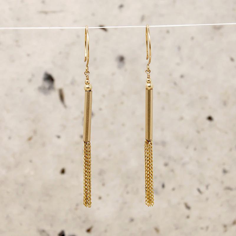 Flair Chain Tassel Earrings from Favor