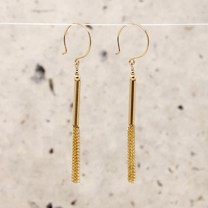 Flair Chain Tassel Earrings from Favor