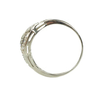 Low Profile Sparkling Deco Engagement Ring