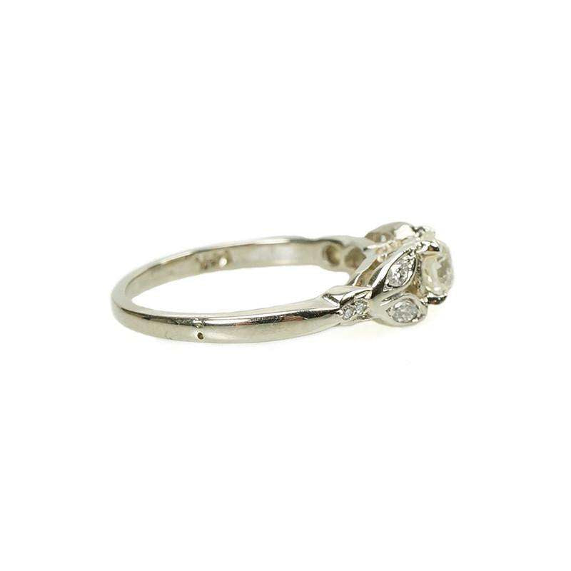 Vintage 1930s White Gold Diamond Engagement Ring