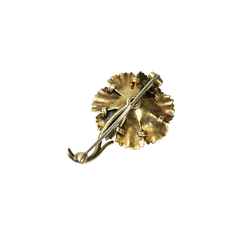 Antique Poppy Brooch in Gold