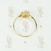 Diamond Flower Ring Platinum on 18k