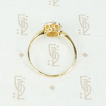 Diamond Flower Ring Platinum on 18k