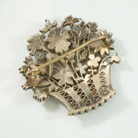 French Rose Cut Diamond Flower Basket