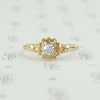 yellow gold flower diamond ring 