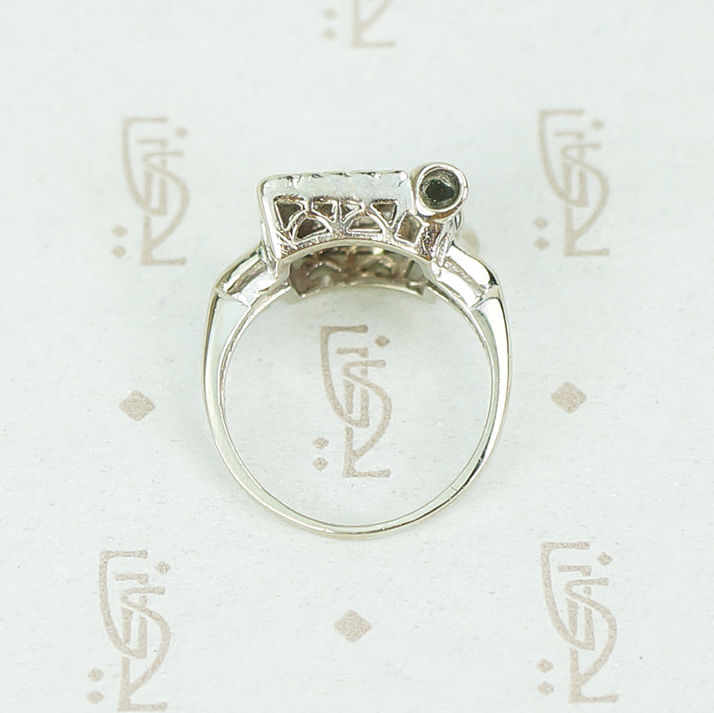 Vintage 1940's Forget me Not Diamond Ring