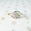 Swirling Romantic Diamond Cluster Ring