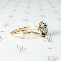 Swirling Romantic Diamond Cluster Ring