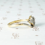 Swirling Romantic Diamond Cluster Ring