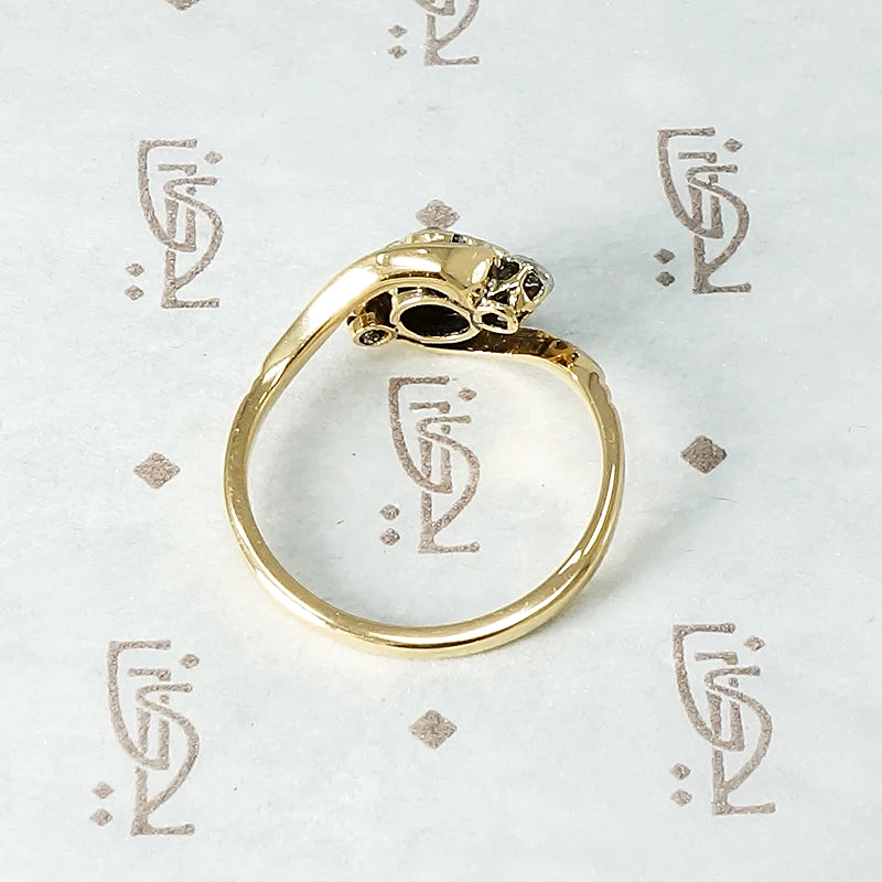 Swirling Romantic Diamond Cluster Ring