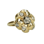 Rose Cut Diamond Studded Flower Ring