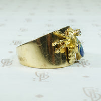 Enameled Bee Gold Cigar Band
