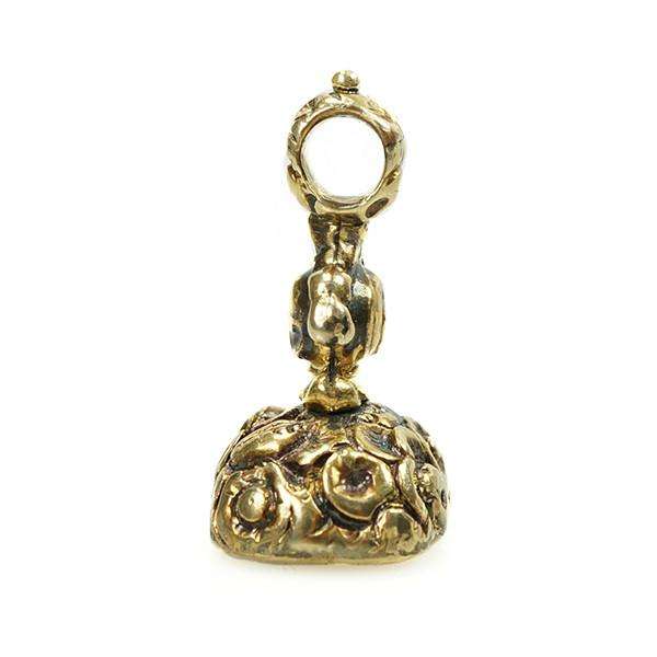 Rose Adorned Fob Seal with Carnelian Lion Rampant