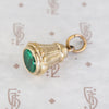 Emerald Green Glass 19th Century Fob