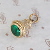 Emerald Green Glass 19th Century Fob