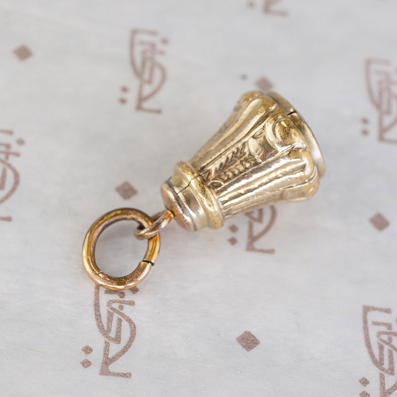 Emerald Green Glass 19th Century Fob