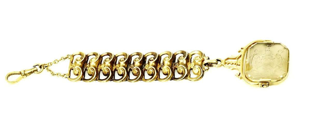 high carat gold agate spinner fob seal
