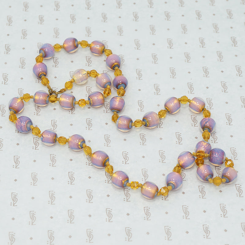 Vintage Venetian Foiled Lamp Wound Beads