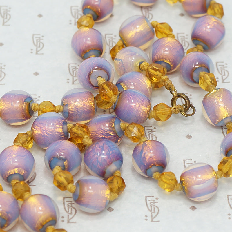 Vintage Venetian Foiled Lamp Wound Beads