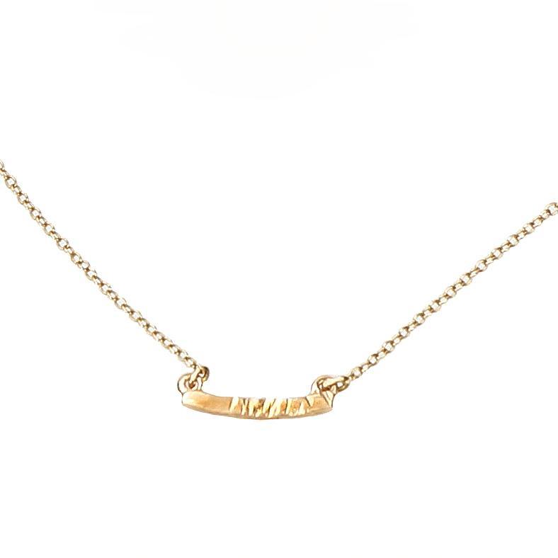 Hammered Gold Bar Necklace by brunet