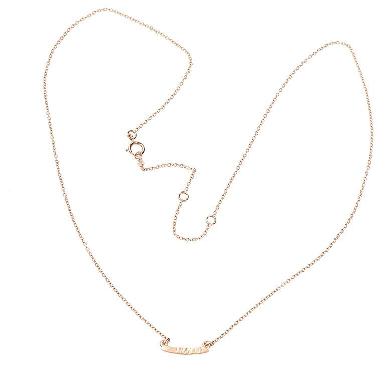 Hammered Gold Bar Necklace by brunet
