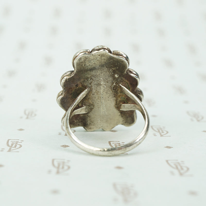 vintage silver and turquoise ring
