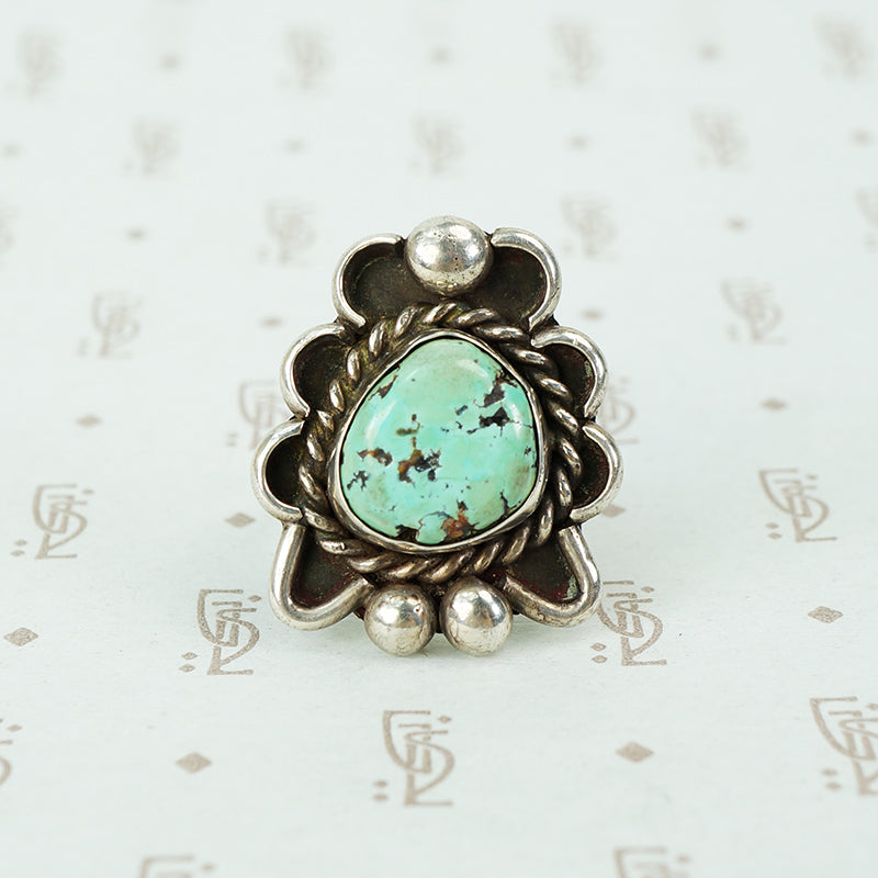 vintage silver and turquoise ring