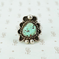 vintage silver and turquoise ring