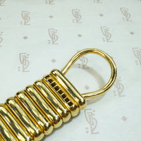 Magnificent 18k Gas Pipe Bracelet with Rubies and Diamonds