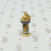 Folies Bergere 18k Gold Enamel Charm
