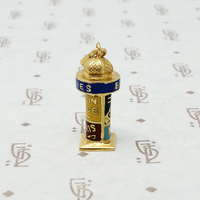 Folies Bergere 18k Gold Enamel Charm