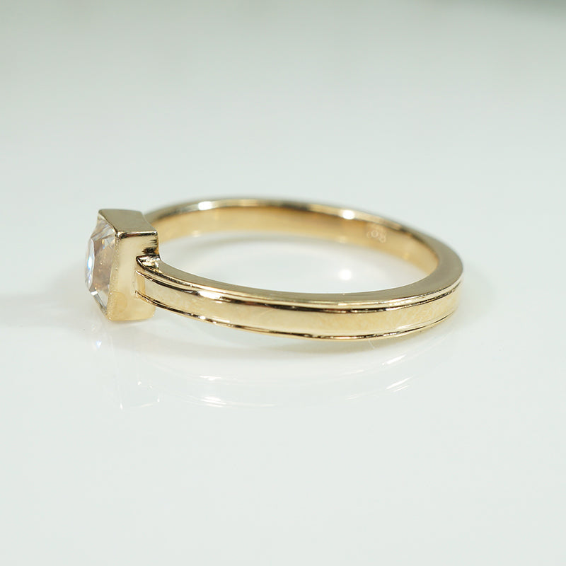 Antique French Cut Diamond in Recycled Gold