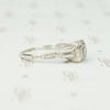 Deco Platinum Square Old Mine Cut Diamond